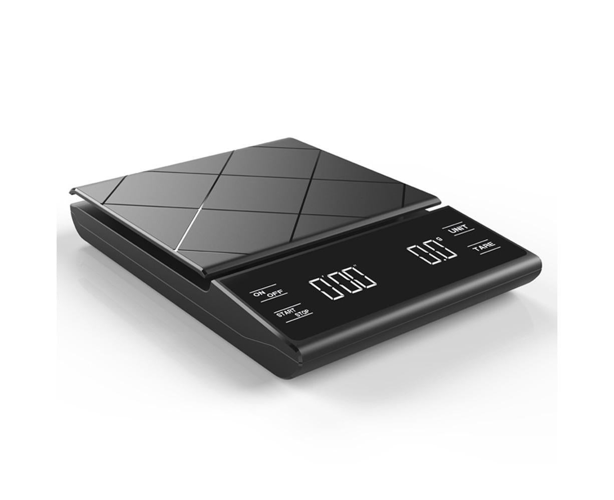 Coffee Scale with Timer Digital Kitchen Scale LED Display Tare Function 3000g/ 0.1g Portable Electronic Scale V1263-JX-2441