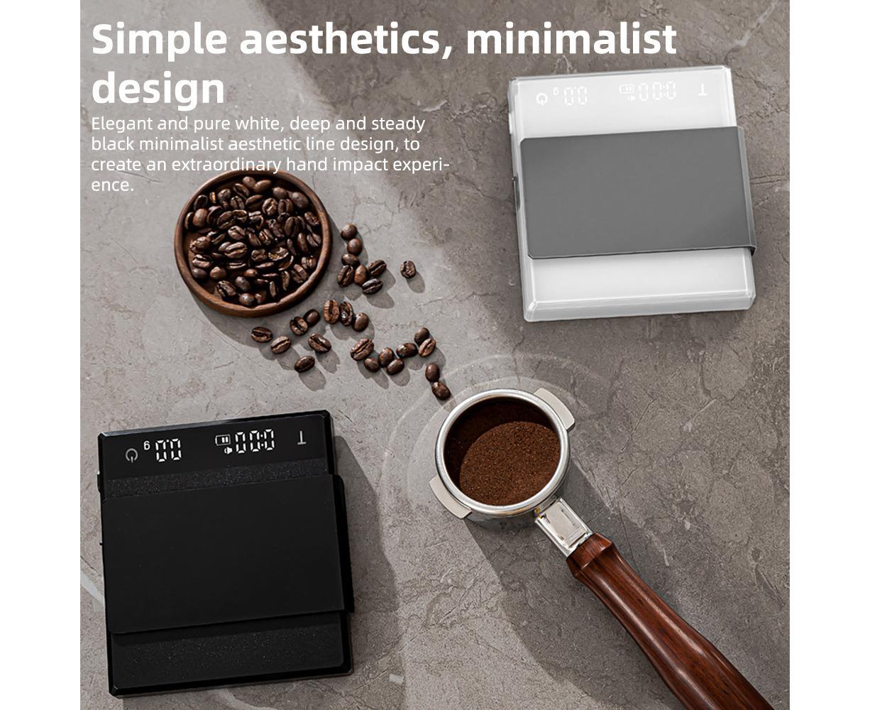 Mini Coffee Scale with Timer, 2kg/0.1g Accurate 3 Modes Type-C Rechargeable Portable Digital Scale for V1263-JX-2444