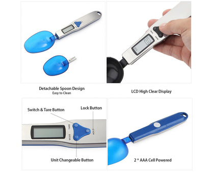 Food Baking Spoon Scale Mini Electronic Scale 500g/0.1g/ 2 * AAA B-attery Cell Powered Operated/ 4 Unit V1263-JX-2446