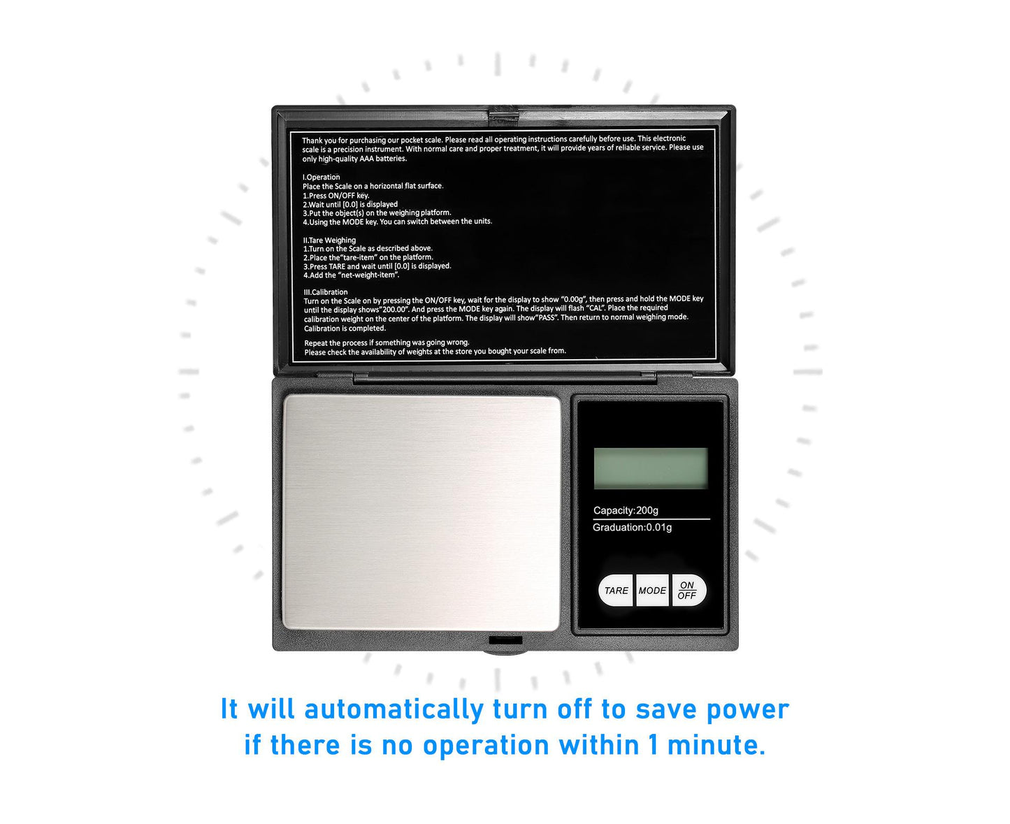 Portable Digital Scale 200g/0.01g High Precision Gold Scale Jewelry Scale with 7 Units Mini Pocket Electronic V1263-JX-2447