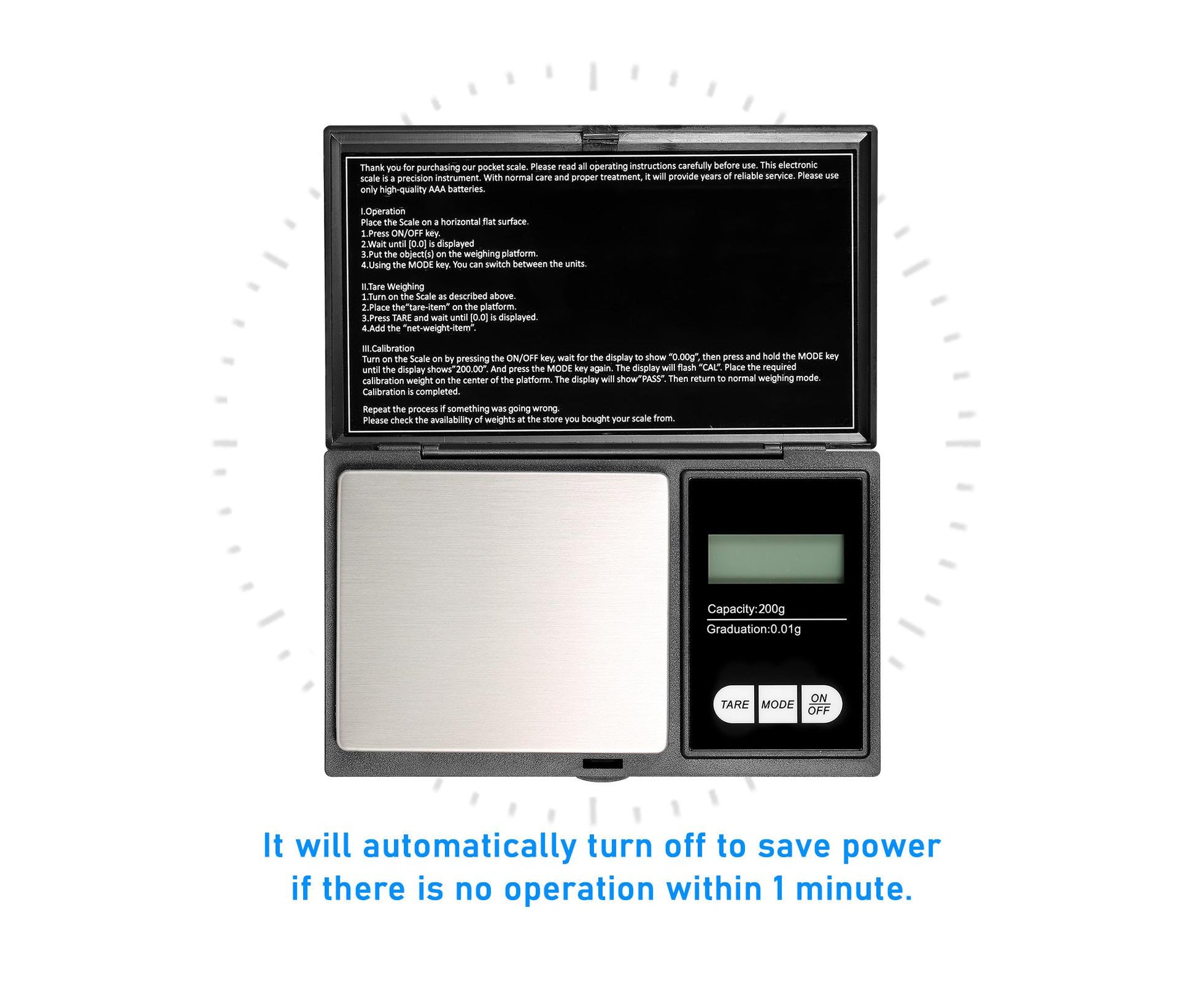 Portable Digital Scale 200g/0.01g High Precision Gold Scale Jewelry Scale with 7 Units Mini Pocket Electronic V1263-JX-2447