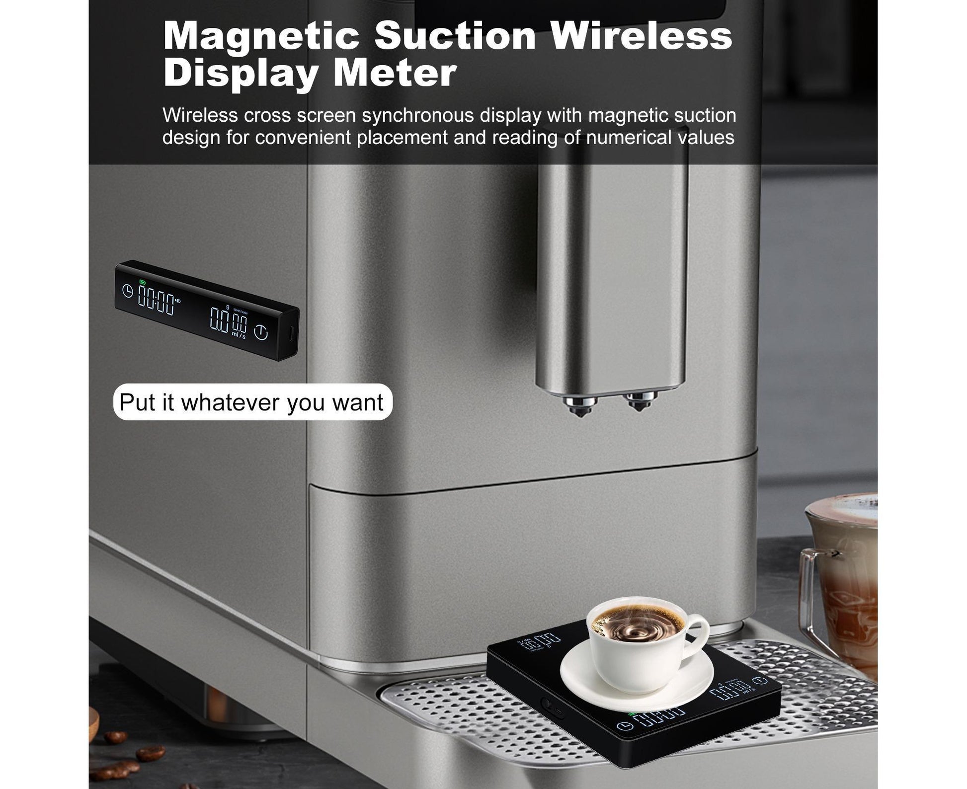 Coffee Scale with Wireless Display 3kg/0.1g High Precision Espresso Scale Rechargeable Digital Kitchen Scale V1263-JX-2456