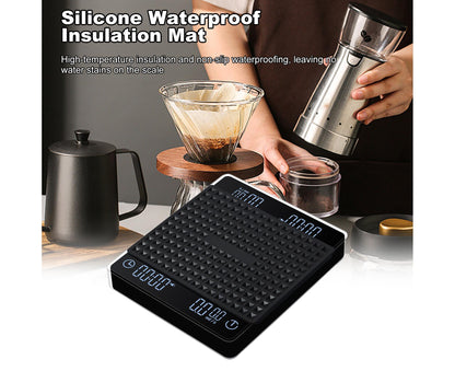 Coffee Scale with Wireless Display 3kg/0.1g High Precision Espresso Scale Rechargeable Digital Kitchen Scale V1263-JX-2456