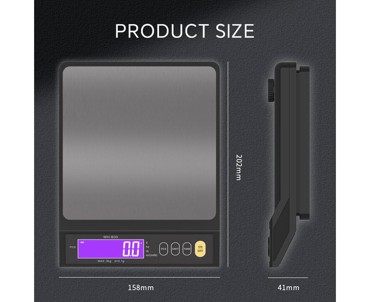 Rechargeable Baking Electric Scale IP67 Waterproof High Accurate Kitchen Scale with Counting Tare Zeroing V1263-JX-2458