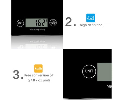 Digital Food Kitchen Scale Touch Control Multifunction Scale Measures in Grams & Ounces for Cooking Baking V1263-JX-2464