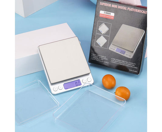 3KG/0.1G Kitchen Electronic Scale Digital LCD Backlight With 2 Trays Food Jewelry Baking Fruit Portable Mini V1263-JX-2467
