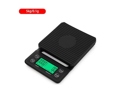 Household hand-brewed coffee scale timing electronic scale kitchen mini chronometer scale Black 3kg0.1g V1263-JX-2473