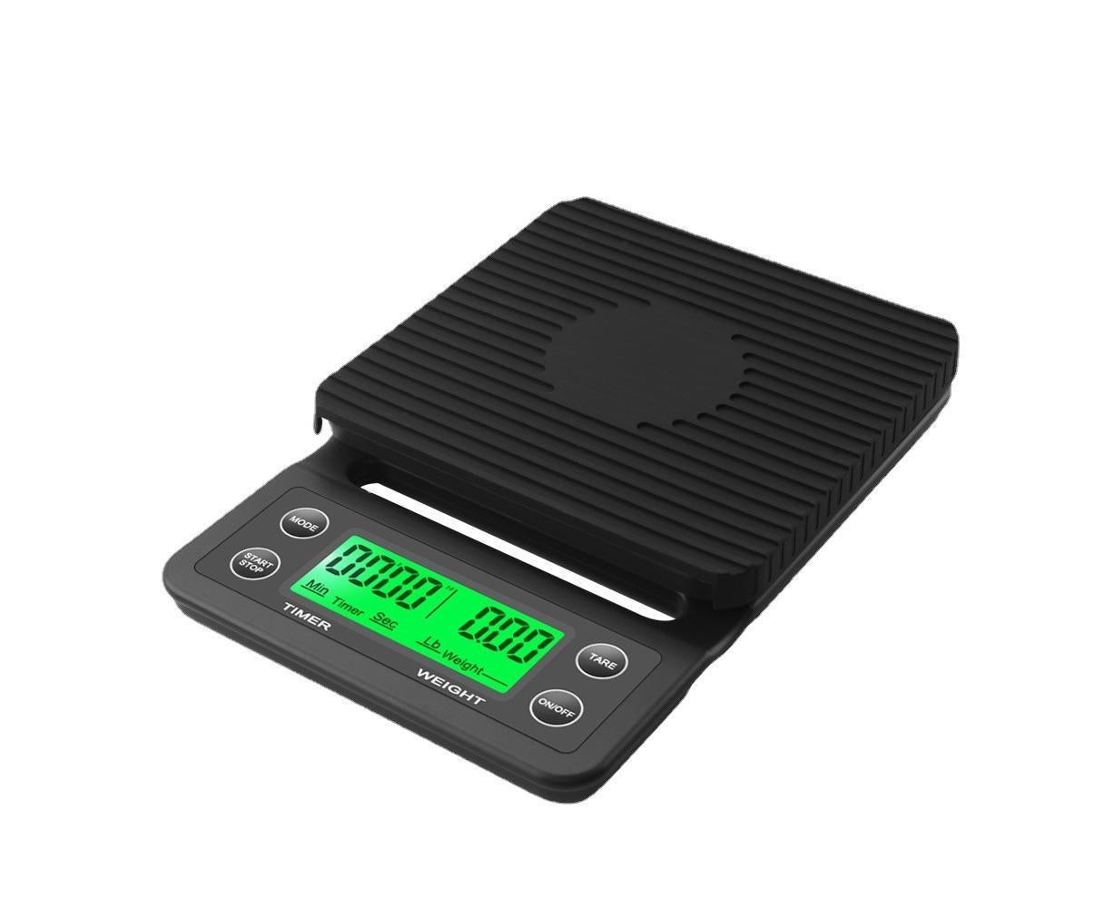 Household hand-brewed coffee scale timing electronic scale kitchen mini chronometer scale Black 3kg0.1g V1263-JX-2473