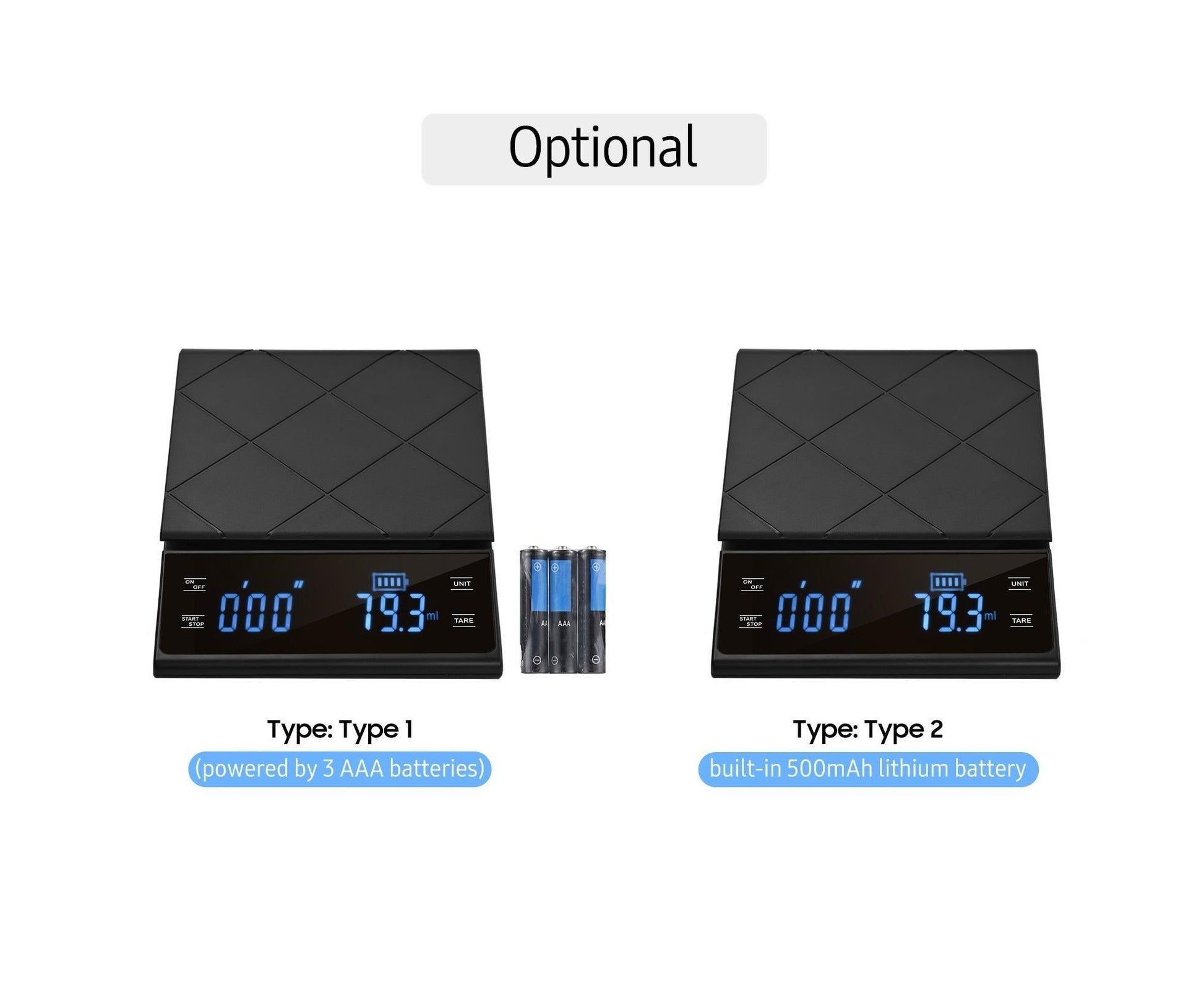 Digital LED Touch Kitchen Scale 3kg/ 0.1g High Precision Time Counting Coffee Brewing Scale Portable V1263-JX-2479