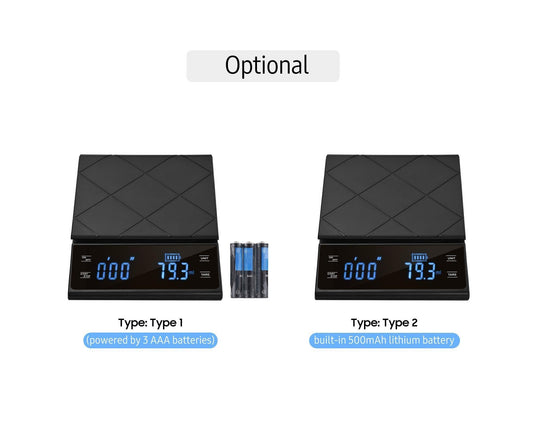 Digital LED Touch Kitchen Scale 3kg/ 0.1g High Precision Time Counting Coffee Brewing Scale Portable V1263-JX-2479