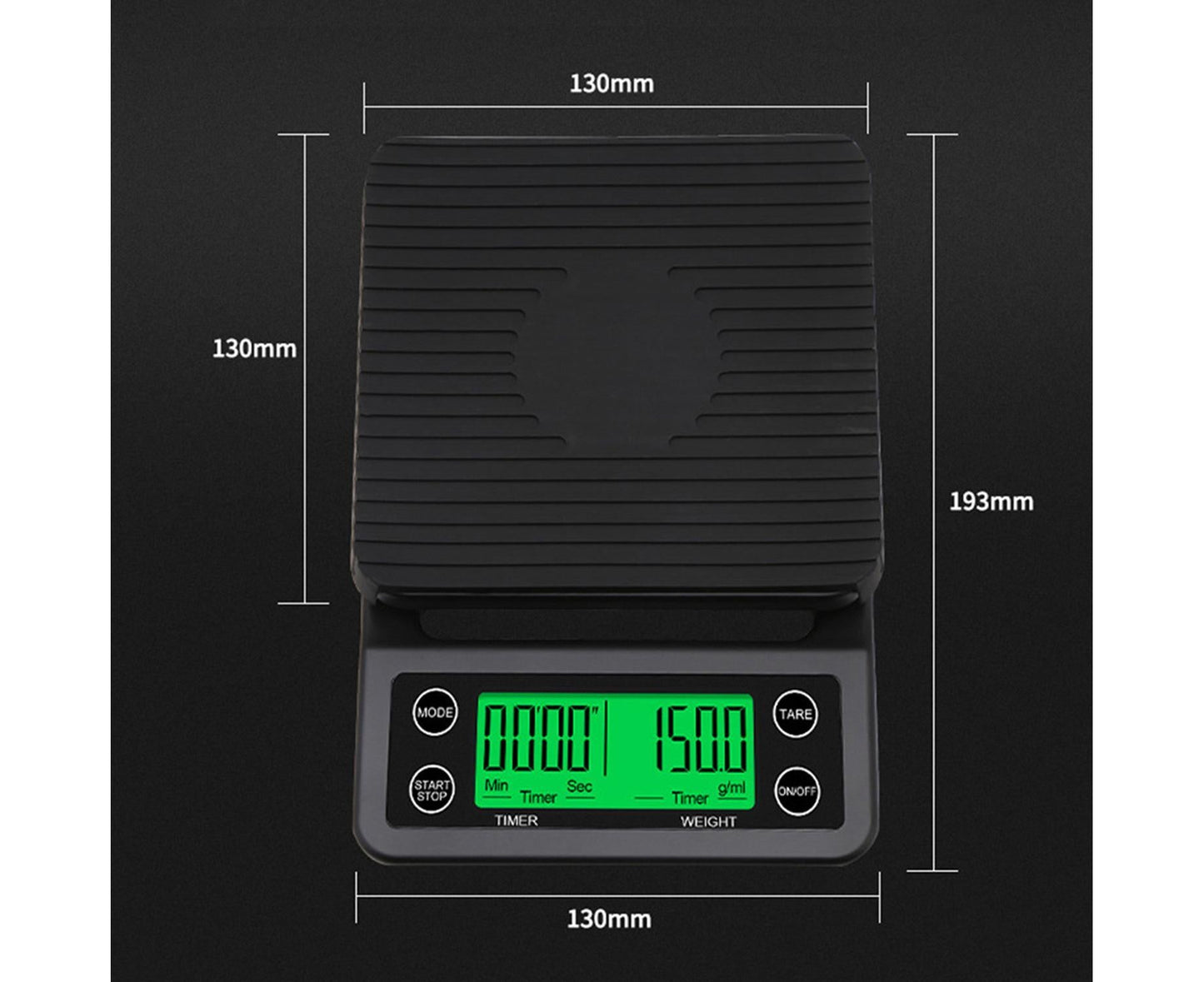 Accurate Electric Kitchen Scale,Coffee Scale with Timer High-precision Kitchen Scale Mini Electronic Platform V1263-JX-2482