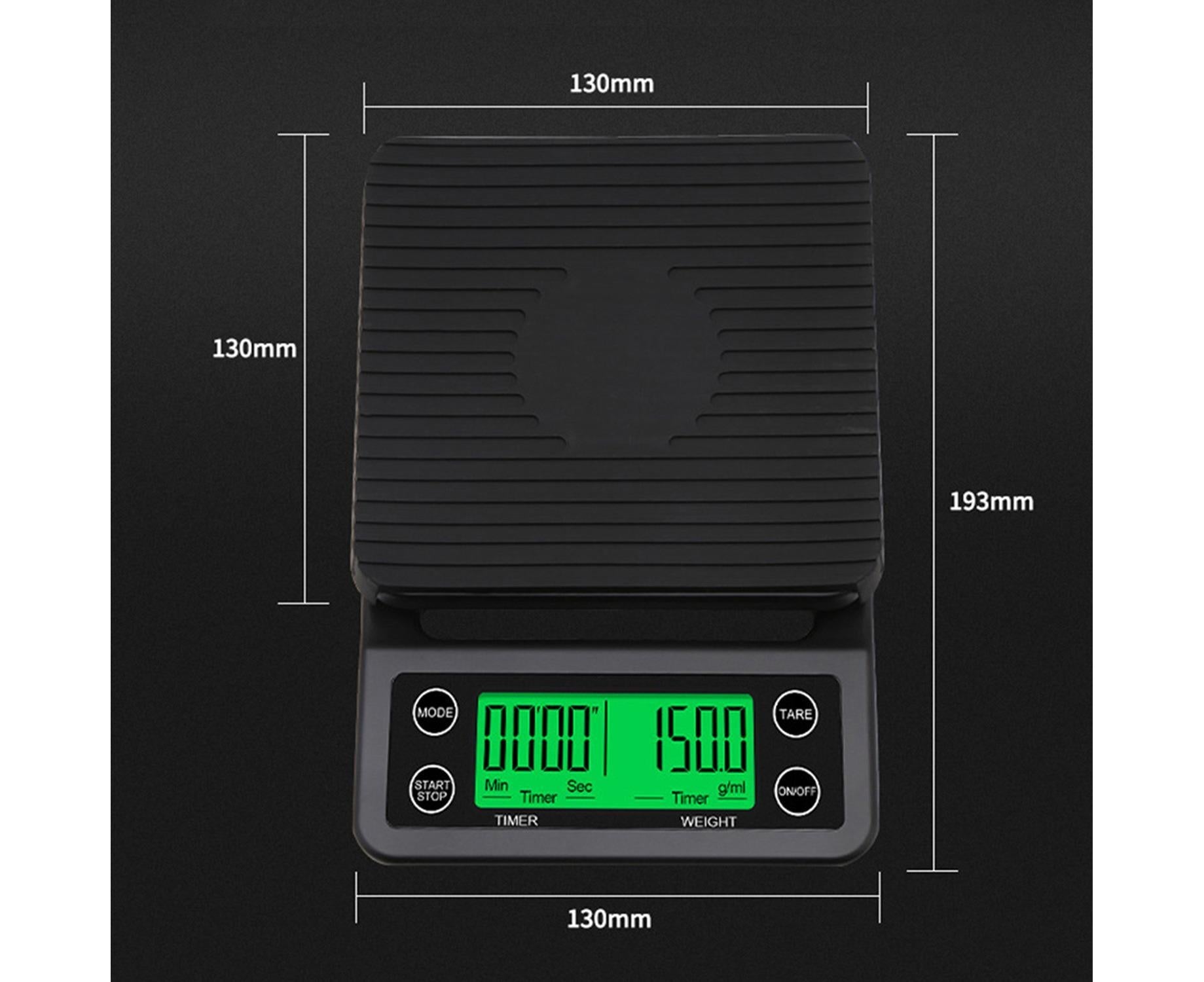Accurate Electric Kitchen Scale,Coffee Scale with Timer High-precision Kitchen Scale Mini Electronic Platform V1263-JX-2482