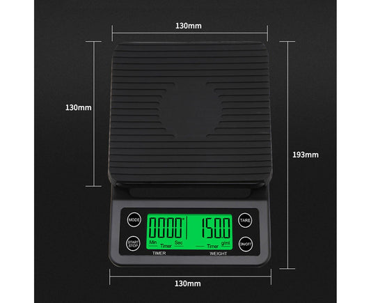 Accurate Electric Kitchen Scale,Coffee Scale with Timer High-precision Kitchen Scale Mini Electronic Platform V1263-JX-2482