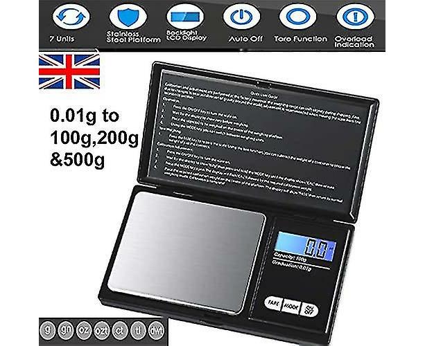 Digital Pocket Scale Set 500 G 0.01 G Mini Scale Electronic Grams Scale With 0.01g - 500g Calibration V1263-JX-2484