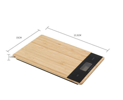 New 5kg food medicine scale baking electronic scale home gram weight scale bamboo panel home kitchen V1263-JX-2486