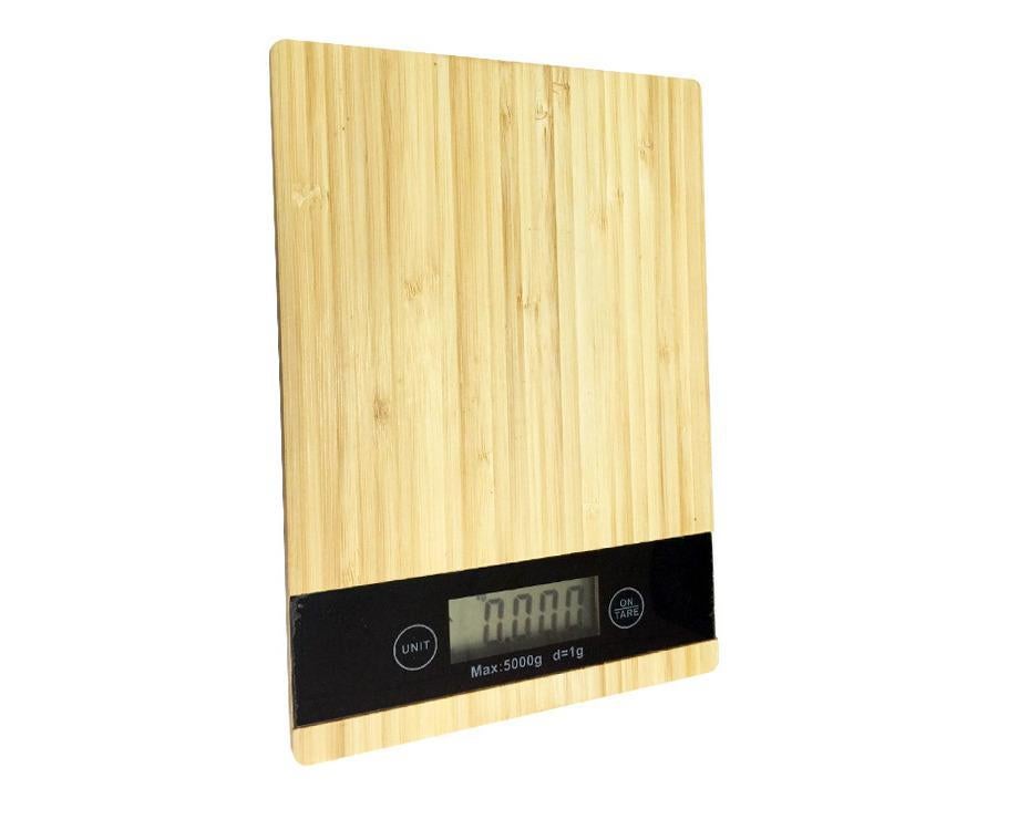 New 5kg food medicine scale baking electronic scale home gram weight scale bamboo panel home kitchen V1263-JX-2486