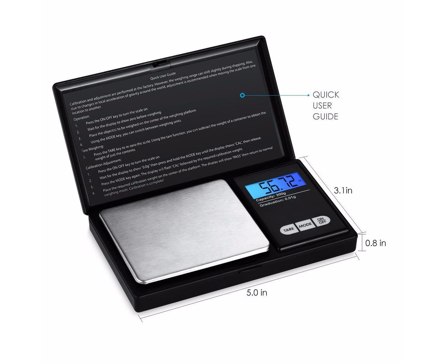 Electronic Pocket Mini Digital Gold Jewellery kitchen Scales 0.1G to 1000 Grams V1263-JX-2488