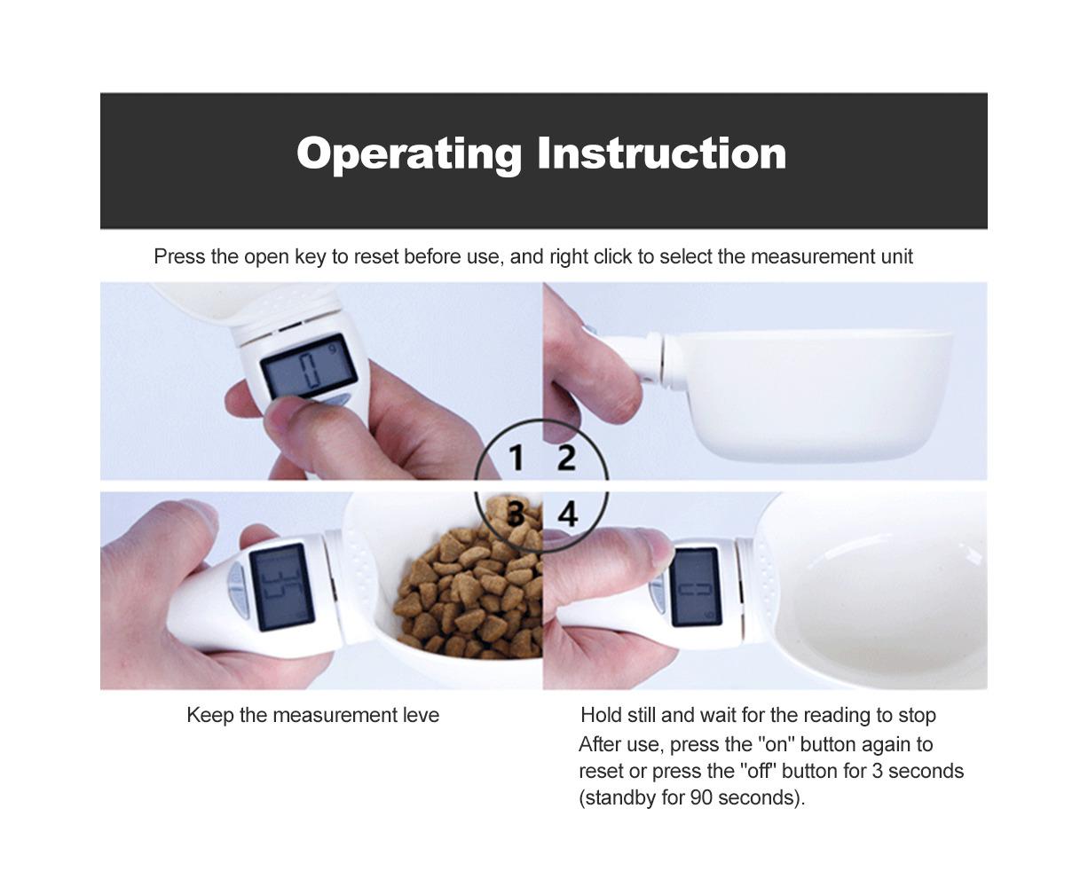 Pet Food Water Scoop Kitchen Scale Spoon V1263-JX-2489