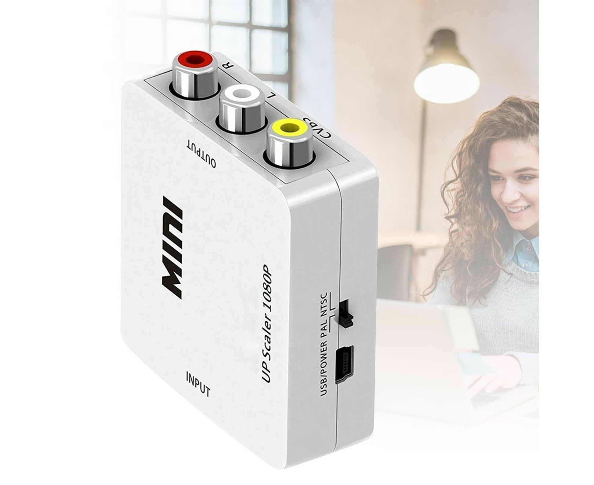 Audio Converter Harmless Environmentally Friendly Lightweight No Power Converter for DVD - White V1263-JX-249