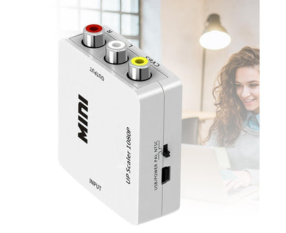 Audio Converter Harmless Environmentally Friendly Lightweight No Power Converter for DVD - White V1263-JX-249