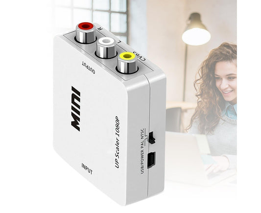 Audio Converter Harmless Environmentally Friendly Lightweight No Power Converter for DVD - White V1263-JX-249