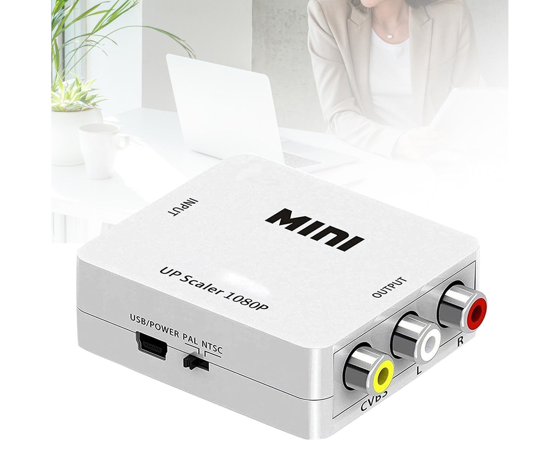 Audio Converter Harmless Environmentally Friendly Lightweight No Power Converter for DVD - White V1263-JX-249