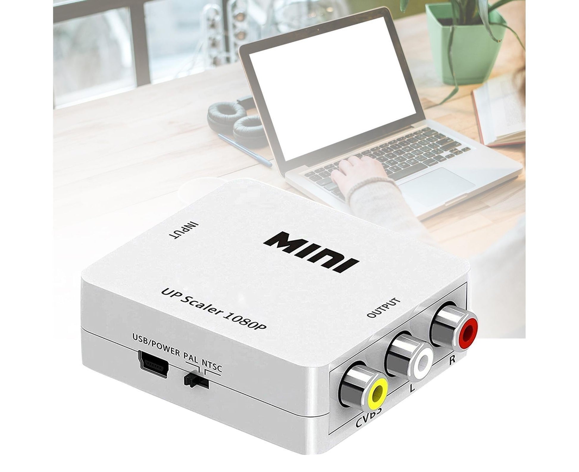 Audio Converter Harmless Environmentally Friendly Lightweight No Power Converter for DVD - White V1263-JX-249