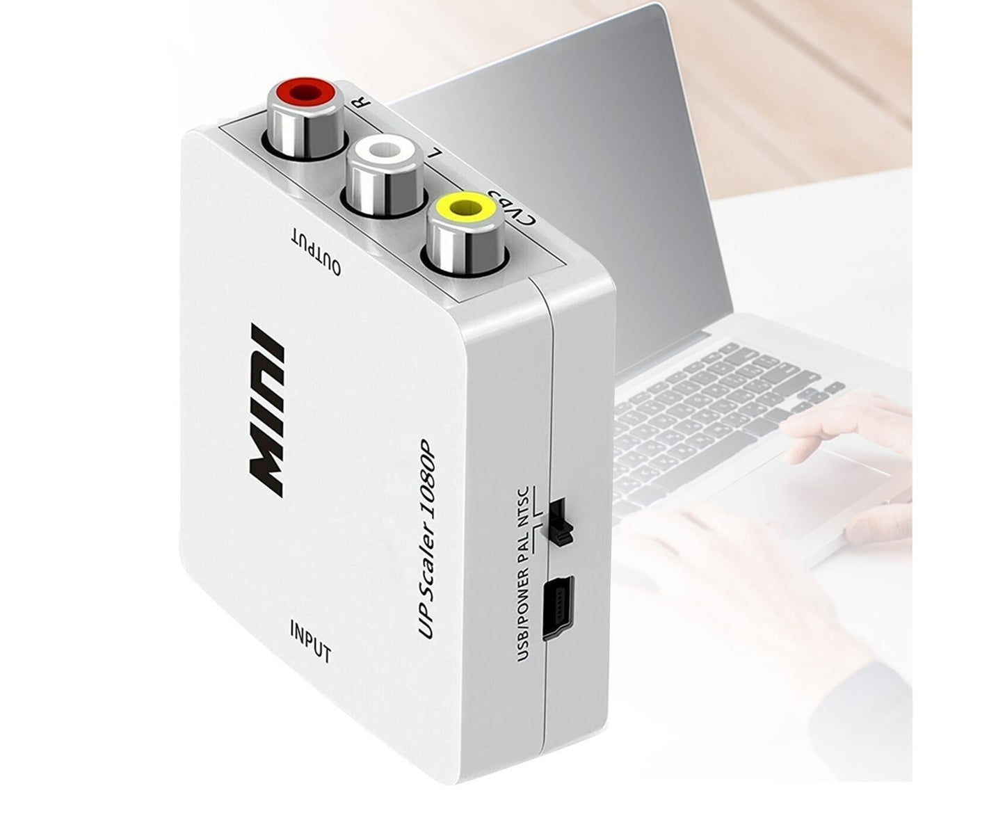 Audio Converter Harmless Environmentally Friendly Lightweight No Power Converter for DVD - White V1263-JX-249