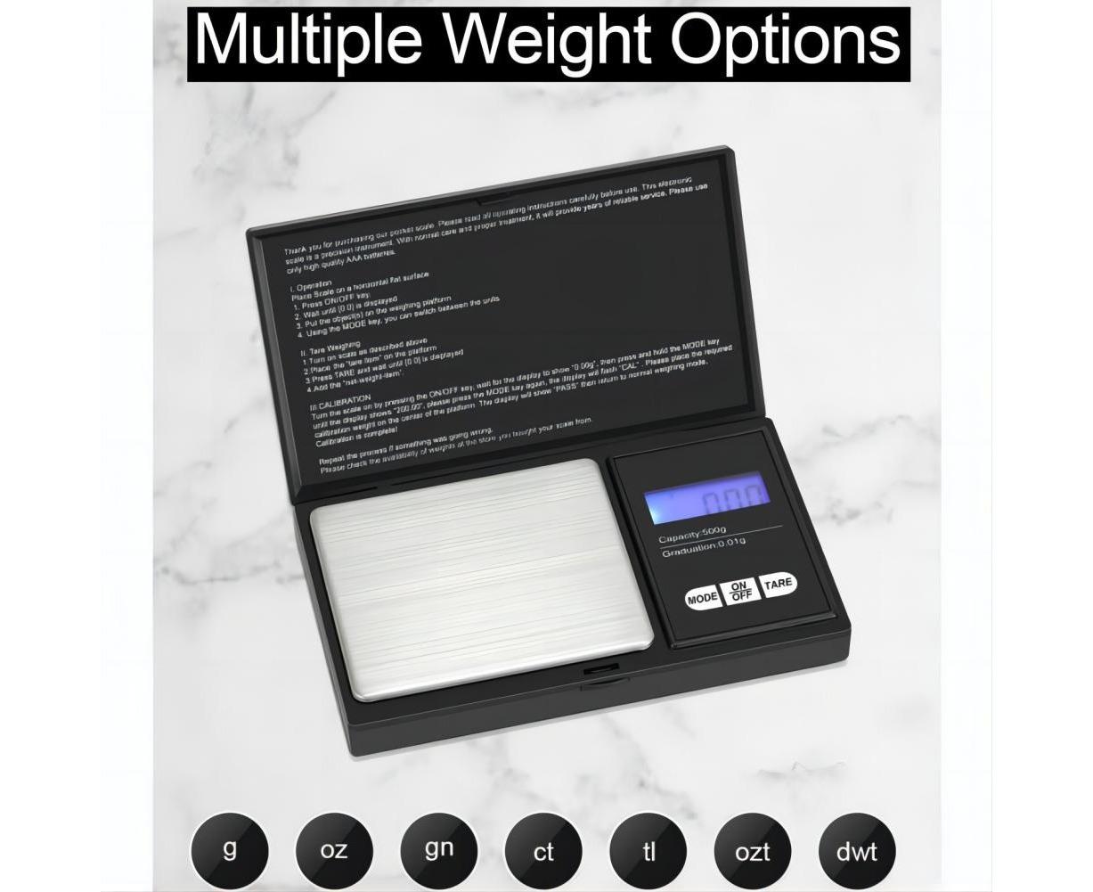 Precision Scale 0.01g, 500g/0.01g, Pocket Scale with LCD Display, Small Jewelry Scale, Kitchen Scale, V1263-JX-2492