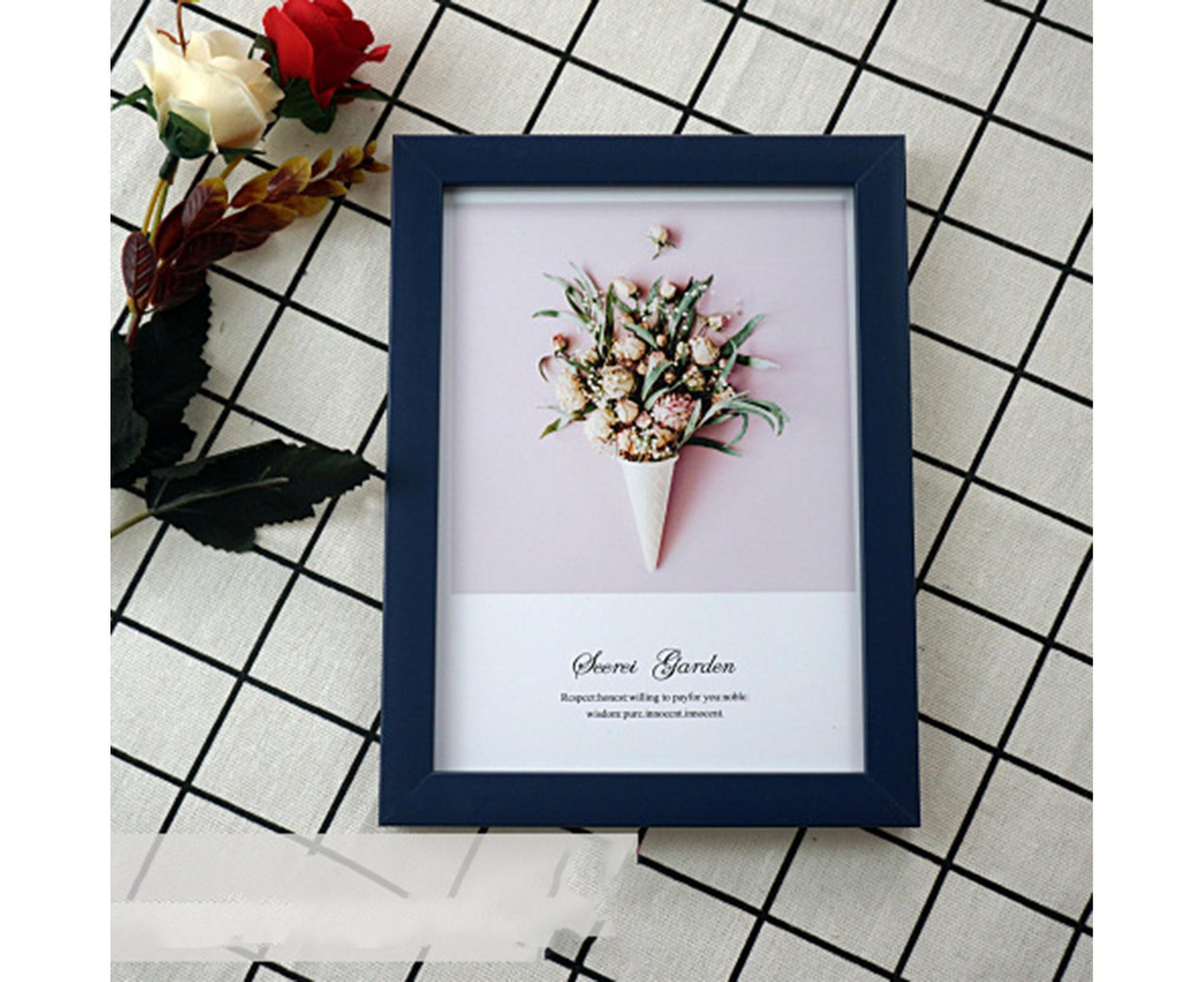 1 Set 5 Inch Photo Frame Patchwork Waterproof Thickened Decorative Foam Wall Hanging Photo Display Frame V1263-JX-2495