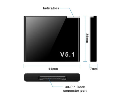 Audio Receiver Quick Transmission High Fidelity Plug Play 30 Pin Bluetooth-compatible5.1 Music Receiver V1263-JX-250