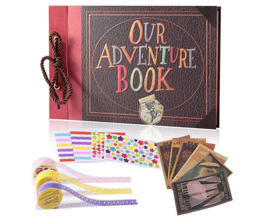 1 Set Photo Album Vintage Design Adventure Book Creative DIY Scrapbook Album for Weddings Travel Family V1263-JX-2509