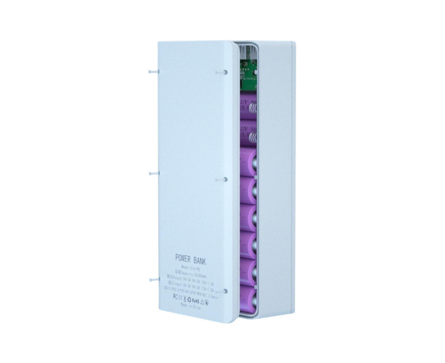 Battery Charger Case Detachable Design 5 Interfaces LCD Rechargeable Multifunctional 15W Fast Charging Easy V1263-JX-251