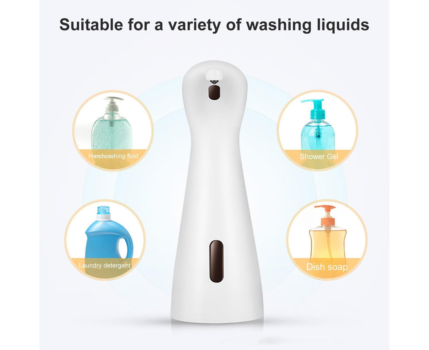 200ml Automatic Sanitizer Dispenser Quick Response Sensitive Hands Free Electric Large Capacity Dispense Soap V1263-JX-2512