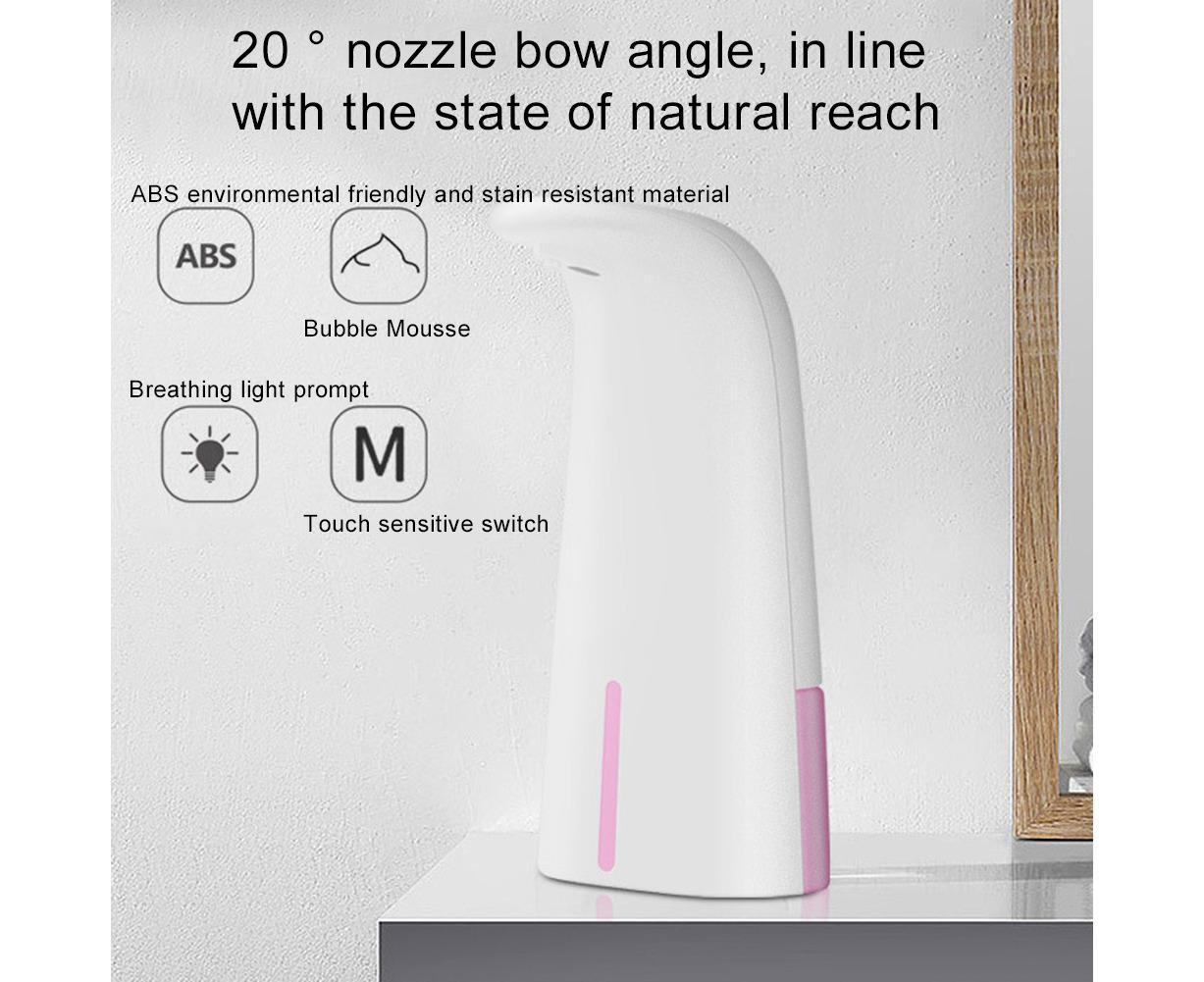 250ml Bathroom Kitchen Touchless Smart Sensor Automatic Liquid Soap Dispenser-White V1263-JX-2513