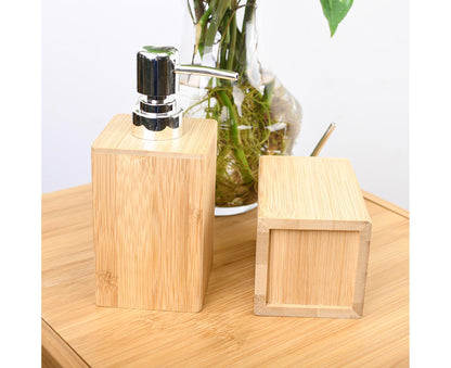280ml Refillable Shampoo Liquid Soap Dispenser Empty Sub-bottling Storage Container Wooden Color Pump Design V1263-JX-2514