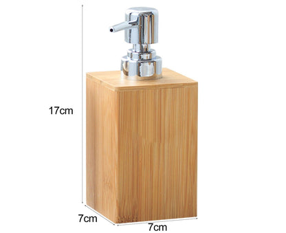280ml Refillable Shampoo Liquid Soap Dispenser Empty Sub-bottling Storage Container Wooden Color Pump Design V1263-JX-2514