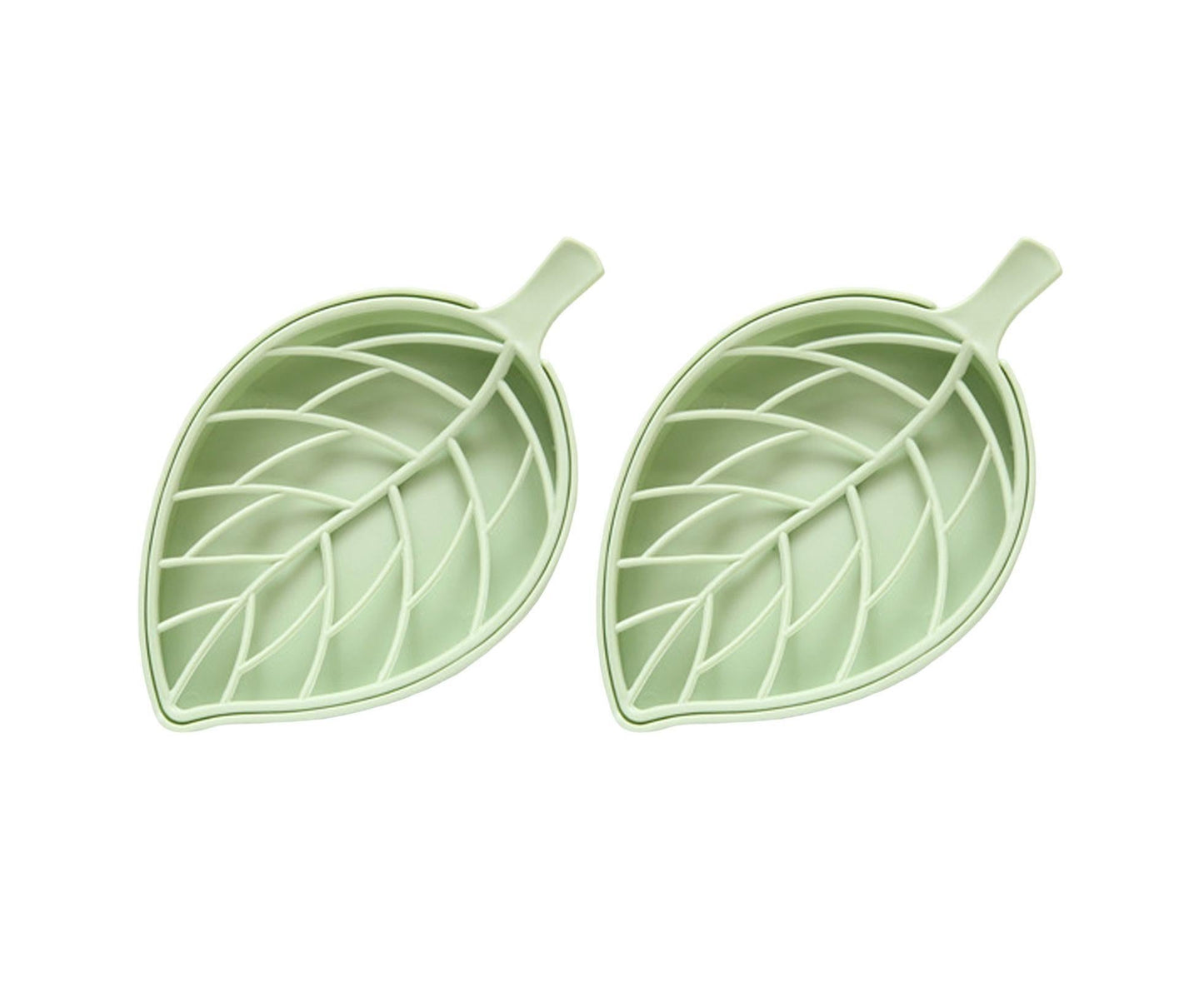 2Pcs Soap Drain Boxes Creative Shape Drainage Design High Durability Dual Layer Store Soaps Punch Free V1263-JX-2516