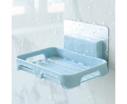 2Pcs/Set Soap Box No Drilling Easy to Install Ventilated Drained Wall Mounted Shower Soap Holder for V1263-JX-2517