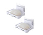 2Pcs/Set Soap Box No Drilling Easy to Install Ventilated Drained Wall Mounted Shower Soap Holder for V1263-JX-2519
