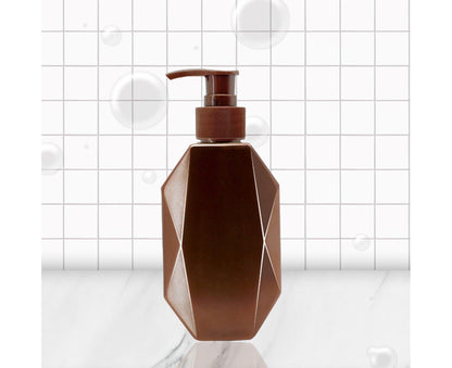 300/500ml Soap Dispenser Refillable Widely Applied PET Irregular Shampoo Pump Bottle for Home-Coffee 300ml V1263-JX-2525