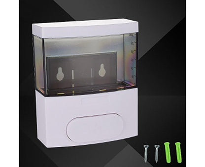 300ml Wall-mounted PP Manual Liquid Soap Dispenser Shampoo Shower Gel Bottle-Black V1263-JX-2531
