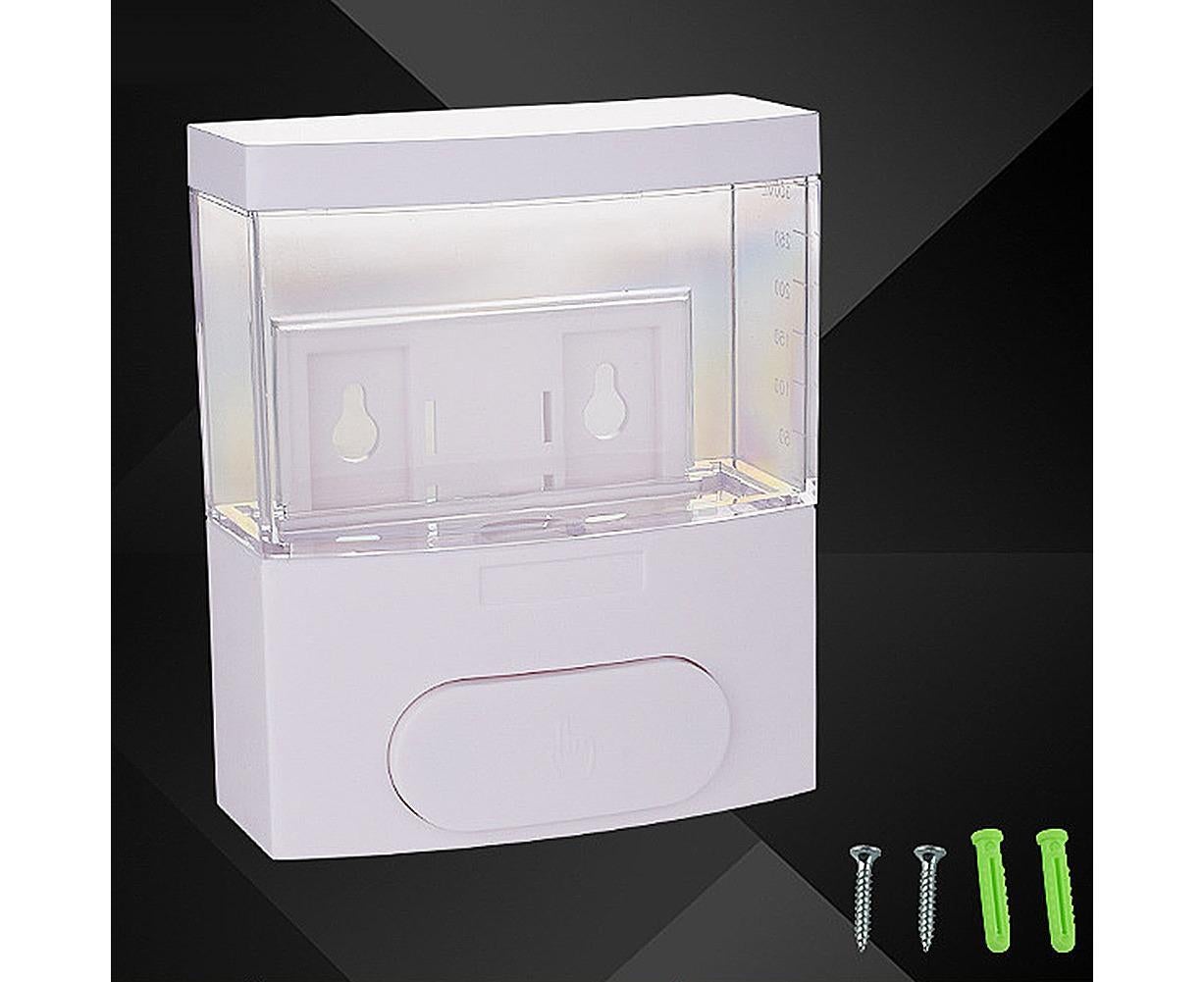 300ml Wall-mounted PP Manual Liquid Soap Dispenser Shampoo Shower Gel Bottle-Black V1263-JX-2531