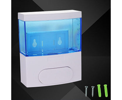 300ml Wall-mounted PP Manual Liquid Soap Dispenser Shampoo Shower Gel Bottle-Black V1263-JX-2531