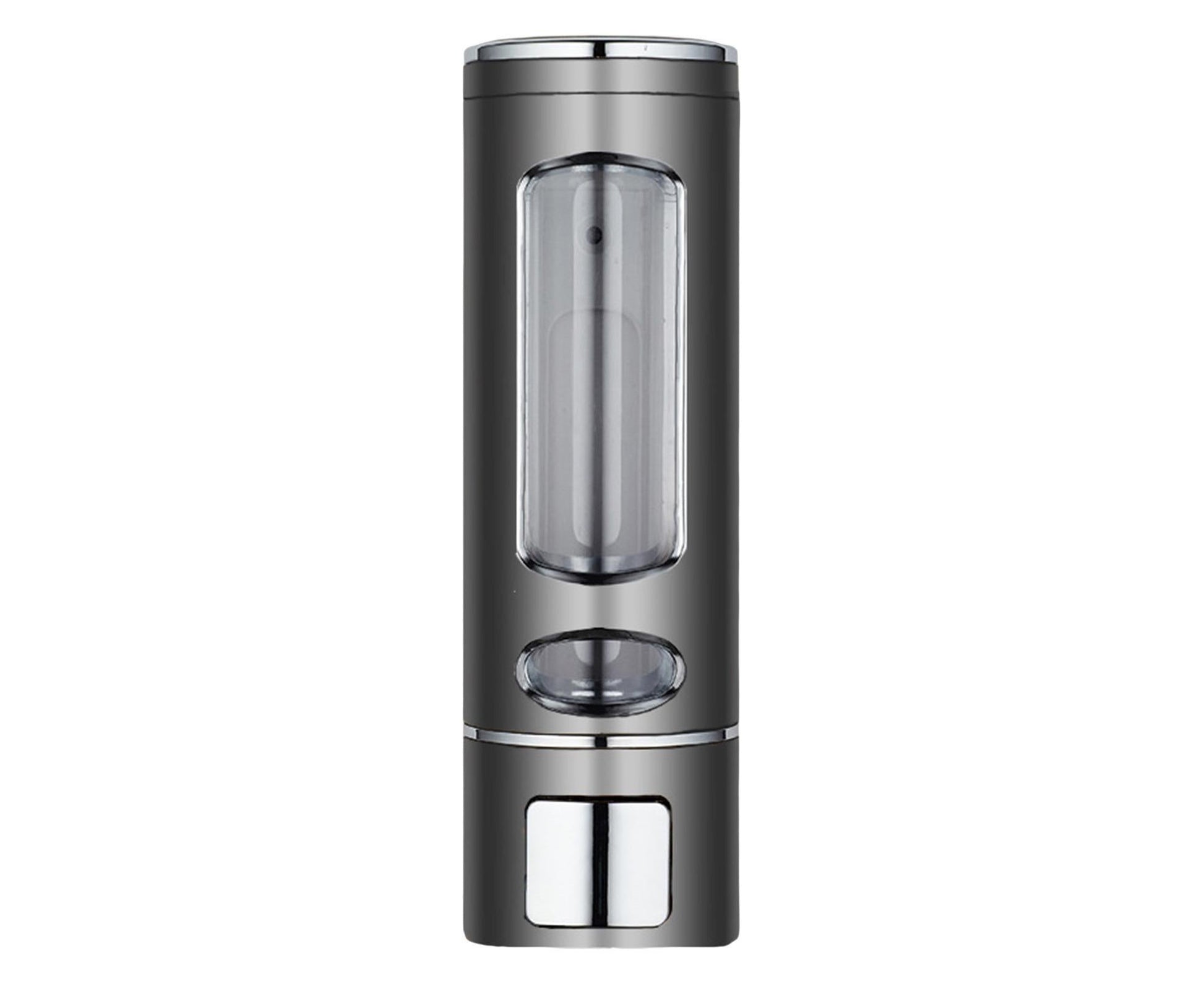 400ml Liquid Soap Dispenser Sturdy Press Type Wall Mounted Hand Wash Soap Dispenser for Bathroom-Black V1263-JX-2537