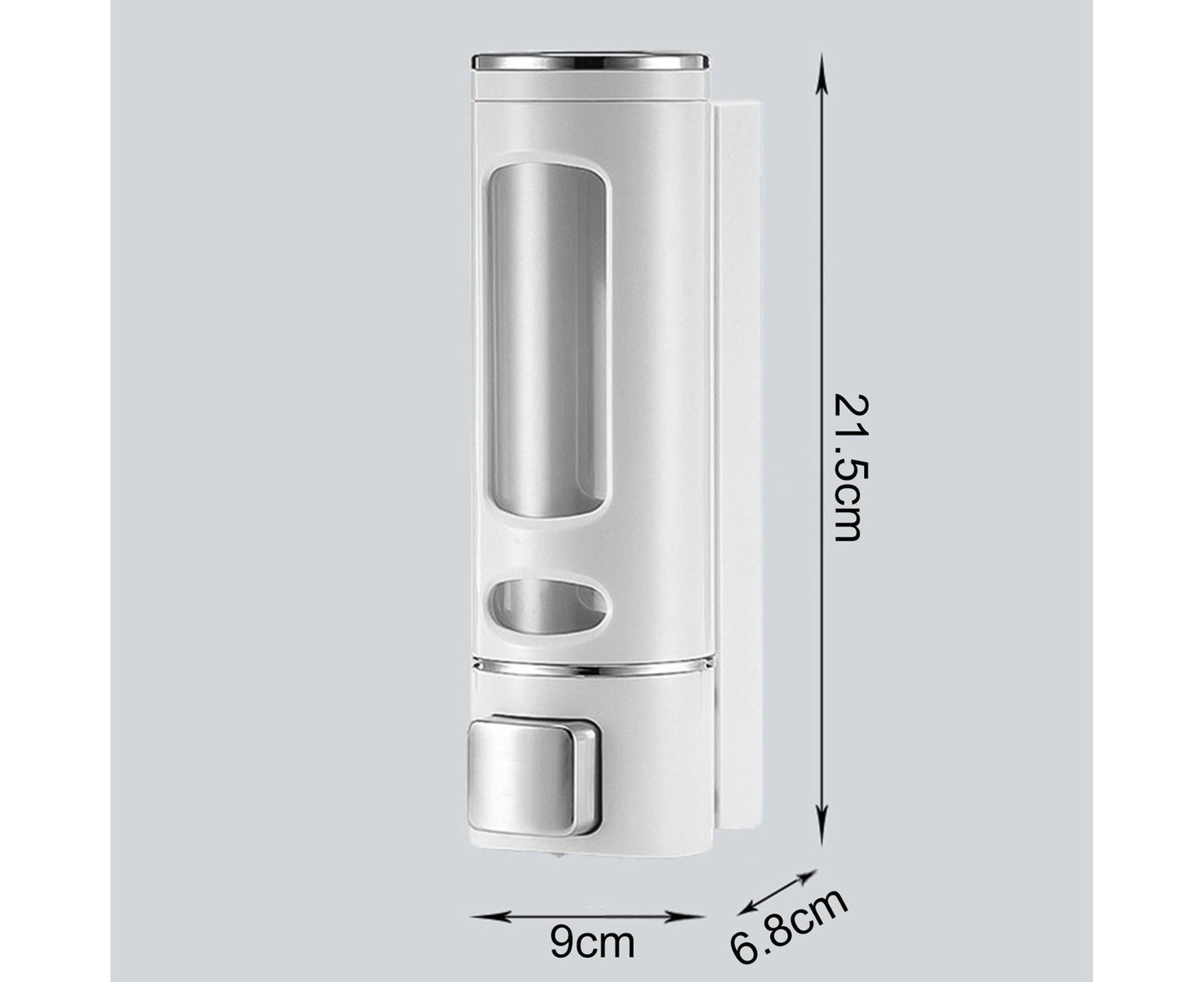 400ml Liquid Soap Dispenser Sturdy Press Type Wall Mounted Hand Wash Soap Dispenser for Bathroom-Black V1263-JX-2537