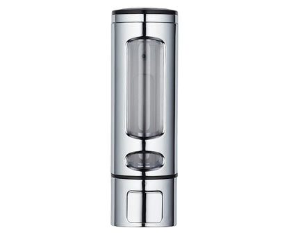 400ml Liquid Soap Dispenser Sturdy Press Type Wall Mounted Hand Wash Soap Dispenser for Bathroom-Silver V1263-JX-2538
