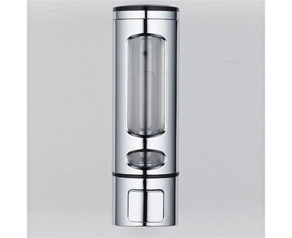 400ml Liquid Soap Dispenser Sturdy Press Type Wall Mounted Hand Wash Soap Dispenser for Bathroom-Silver V1263-JX-2538