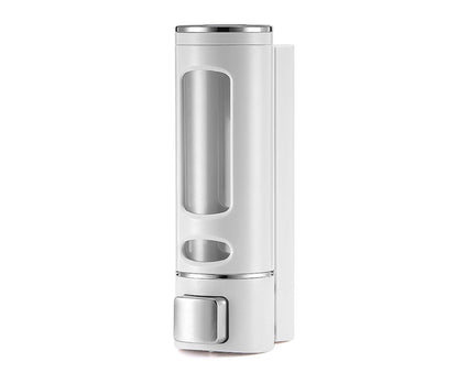 400ml Liquid Soap Dispenser Sturdy Press Type Wall Mounted Hand Wash Soap Dispenser for Bathroom-White V1263-JX-2539