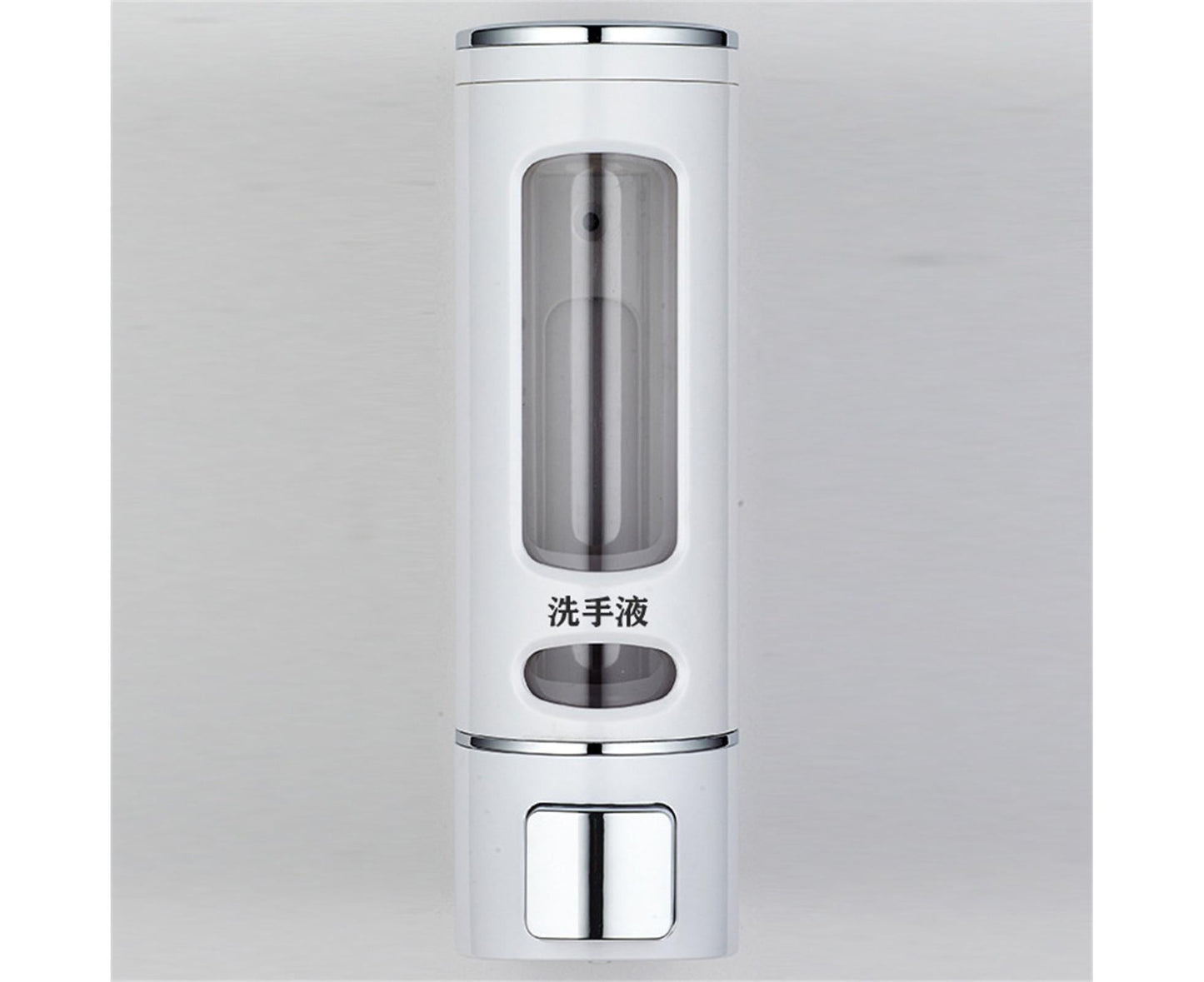 400ml Liquid Soap Dispenser Sturdy Press Type Wall Mounted Hand Wash Soap Dispenser for Bathroom-White V1263-JX-2539